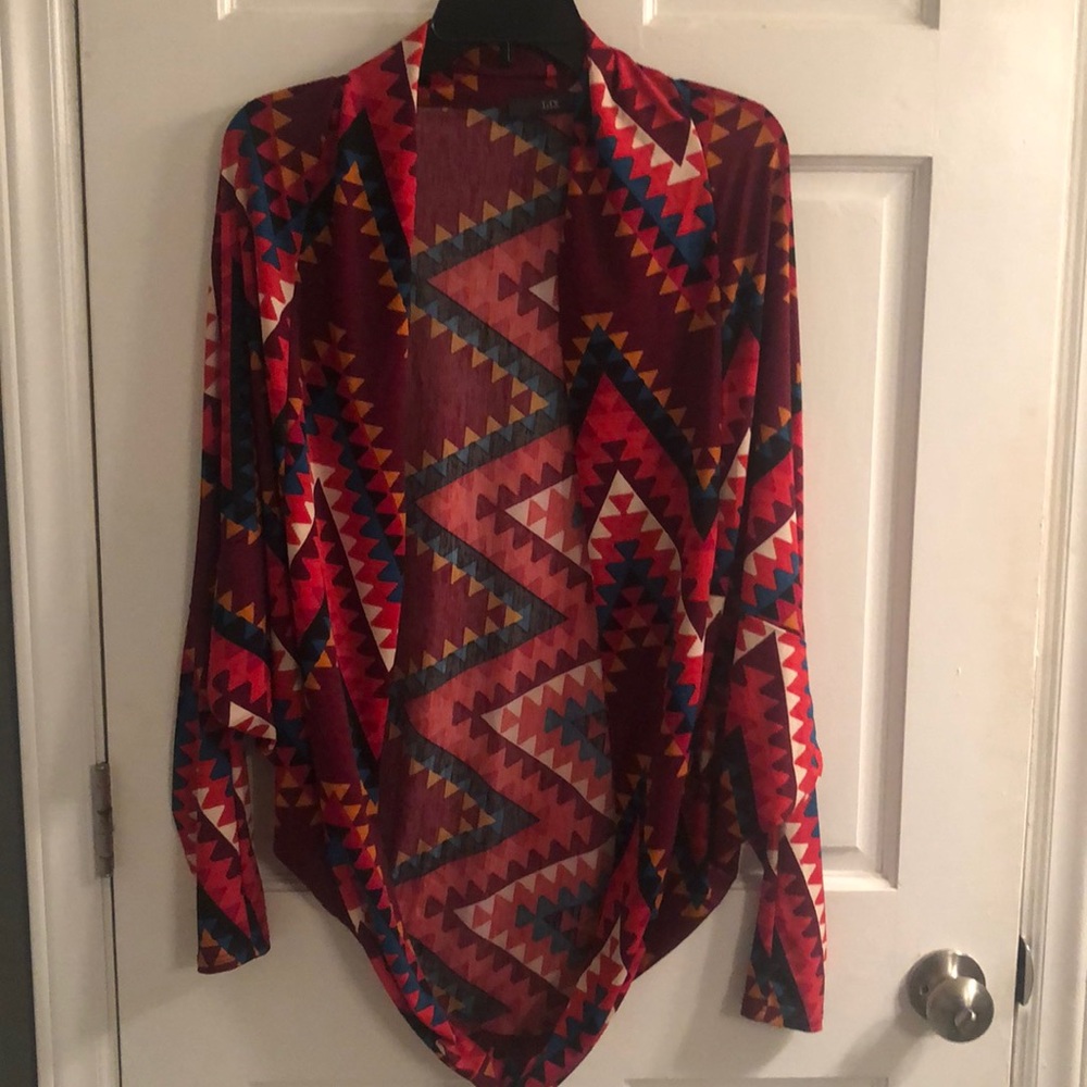 Tribal cardigan bat wing medium cardigan wrap